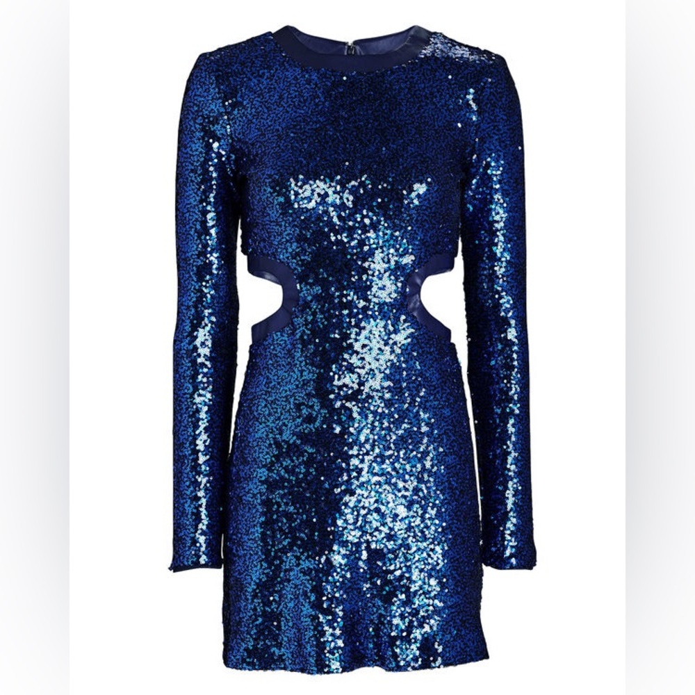 Staud Dolce cut-out sequined mini dress - size M
